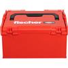 Fischer L Boxx FLB 238 Valigetta Porta Attrezzi Impilabile e Agganciabile, Cassetta Utensili Espandibile, Vuota, Compatibile per Sortimo, 508137, Rosso, Vuota