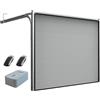 Sotra DoorHan Porta sezionale da garage con operatore e trasmettitore manuale | Per l'auto montaggio | Dimensioni selezionabili | 5 Colori (RAL 9006 (Argento), Larghezza 2750 mm x Altezza 2030 mm)
