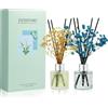 DIUFJAG Diffusore Profumo Ambiente - Freesia/Gelsomino,Profumatore per Ambienti con 16 Bastoncini Fiori Secchi per Bagno,Appartamento 2 x 50ml