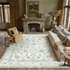 PureCozy Tappeto Salotto 200x300cm Camera da Letto Lavabile in Lavatrice Grandi Tappeti Sala Soggiorno Ufficio Moderno Floreale Carpet Pelo Corto Antiscivolo Rug,Verde pallido