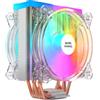 Mars Gaming MCPU66, Dissipatore CPU Triplo ARGB. 6 Heatpipes HCT, TDP 220W, 2x Ventole 120mm, Trasparenti