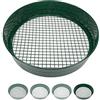 Sterico Setaccio da giardino in diverse misure di maglia | Setaccio rotondo Ø 33cm | Setaccio per sementi, terra, compost, pietre, erbacce, pietrisco | Accatastabile | Robusto (12mm)
