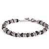 Donipreziosi Bracciale Uomo Donna in Acciaio Inox Regolabile 17-21 cm, Made in Italy - Anellini Intrecciati con Finitura Color Nero - Design Moderno, Gioiello Unisex - Idea Regalo Elegante (Nero)