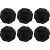 PATIKIL Spilla Fiore, 6pz Spilla in Tessuto Camelia a Fiori Artificiali Spille per Capello Elegante Donne Abiti Accessori Decorativi per Feste Matrimonio Gioielli Regalo, Nero