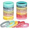 PXBSNB 24 Pezzi Braccialetto Motivazionale in Silicone 20,3 cm, Braccialetti Sportivi con Scritta, Braccialetti di Gomma Ispirati, Regali di Ispirazione Gadget per Collega Adolescente Festa