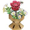 EXPLORA SCIENCES EXPLORA - Bouquet di Fiori Rosa - Puzzle 3D - 540501-120 pezzi - Senza Colla Né Forbici - Educativo - Gioco di Costruzione - Regalo Bambino - Modellino - Educativo e Ludico - 8 anni