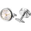 JewelryWe Gemelli Camicia Da Uomo con Orologio: Gemelli Polsino del Movimento per Orologi Funzionali Guarda Orologio