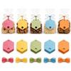 Quotidian 150 Premium Italiano Glitter Carta Etichette Regalo con Spago - 5 Assorted Colori Ringraziamento Notes per Matrimonio Bomboniere Natale Regali - Hexagon