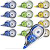 NVIYAM 12 Pezzi Bianchetto a Nastro, 12m X 5 mm Correttore a Nastro, Scolorina Nastro con Cappuccio Protettivo, Cancellina Nastro Correction Tape per Insegnanti Studenti Ufficio Scolastico, Nastro Correttivo