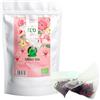 IDILICC TEA Infuso di Ibisco Fiore di Ibisco 100% Ecologici. 30 Piramidi. Bustine di Tè all' Hibiscus Infuso Naturale. Tè all'Ibisco. Fiore di Jamaica. Antinfiammatorio e Migliora la Digestione
