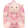 PERLETTI Zaino Asilo Bambina Bambino Peluche Animale 3 4 5 Anni - Zainetto Borsa da Bimbo Bimba per Scuola Viaggi - Cartella Scolastica Morbida e Capiente - 21x27x9 cm (Pecorella)