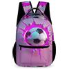 WECECE Zaino Scuola Soccer 3D Print Ragazzo Ragazza 11 Anni Zaino per Computer Pink Football Scuola Media 1 Studenti Cartella Scolastica per Libri 43x32x15 cm Gite Studio