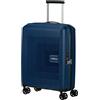 American Tourister Aerostep - Spinner S, Bagaglio a Mano Espandibile, 55 cm, 36/40 L, Blu Marino