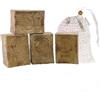 TUMELO Sapone di Aleppo Originale 4 x 200g (800g) 80% Olio d'Oliva 20% Olio di Alloro + Sacchetto di sapone - Sapone all'Olio d'Oliva fatto a mano - Sapone naturale - Sapone solido per capelli
