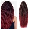 hair beauty Brazilian Curly Hair Boho - extension per trecce a crochet capelli dall' aspetto naturale - Kanekalon Premium 600 grammi divisi in 5 pezzi + cuffia da notte in raso in omaggio (T-BUG, 60cm 24)