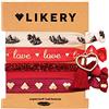 LIKERY Fasce per capelli supersoft, Bracciali, Regali per donne Ragazze Bambini, Fasce per capelli stampate, Bracciale in tessuto scintillante con glitter e ciondoli carin, Colore: Cherry