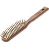 nippes Solingen Spazzola pneumatica antistatica a 5 file, perni in legno, manico in faggio cerato, stimola la circolazione sanguigna, districare i capelli senza danneggiarli, allungata, stretta
