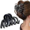 HORREX Mollettone Capelli Donna a Tenuta Sicura Retrò Grandi (Grigio) | Pinze per Capelli per Capelli Sottili e Spessi, Mollettoni Antiscivolo Resistenti, Comodo da Indossare, Lucido ed Elegante