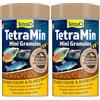 TetraMin Mini Granules - mangime a lento affondamento per piccoli pesci ornamentali come tetra e barbi, lattina da 100 ml (Confezione da 2)