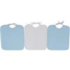 Ti TIN Confezione Da 3 Bavaglini Senza Plastica Per Bambini Di Età Superiore a 1 Anno | Set di Bavaglini per Bambini per Asilo con Chiusura a Laccetti, Colore Celeste, 32x36 cm