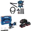 Bosch Professional Aspirapolvere industriale Gas 18V-10 L + batteria Seghetto alternativo GST 18V-125 S (L-BOXX) + batteria Starter Set: 2 batterie GBA 18V 5,0 Ah + caricabatterie rapido