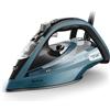 Tefal Ultimate Pure FV9851E0 - Ferro da stiro a vapore, 3200 Watt, vapore potente, 300 g/min, colpo extra di vapore, piastra AutoClean, Micro Calc, spegnimento automatico, anti-goccia, nero/blu