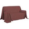 PENSIERI DELICATI Copridivano 180 x 290 cm Made in Italy, Telo Copritutto 100% Cotone Puro, Fantasia Tartan Rosso, Ideale Come Telo Arredo, Salvadivano o Copriletto Estivo (1 Piazza)