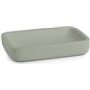 Gedy Baku Portasapone Bagno, Piatto in Resina Colore Verde Salvia Finitura Opaca, Forma Rettangolare Misure L 12,1 x P 8,2 x H 1,9cm Porta Sapone Bagno, Piattino Portasaponetta con Fondo Antiscivolo