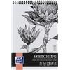 Oxford Artistic - Blocco da disegno, formato A5, 50 fogli, con doppia spirale, sketchbook, blocco sintetico da 130 g/m², carta priva di acidi, quaderno da disegno con robusto cartone posteriore