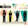 Nostalgic-Art Targa Vintage Fab4 - Hey Jude - Idea Regalo per Amanti dei Beatles, in Metallo, Design Retro per Decorazione, 15 x 20 cm