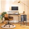 FurnitureR Poltrona Relax Morbida Suede, Seduta Soffice, Ruote Nere Facili Altezza Regolabile 360° Girevole, Uso Versatile, per Tempo Libero, Lettura o Telelavoro