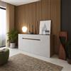 Dmora Credenza Beaufort 170x40x85h cm Bianco un Cassetto 3 Ripiani, Madia Apertura Battente