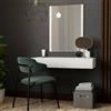 Dmora Consolle Premolo 41.6x80x97h cm Bianco Specchio Incluso un Ripiano, un Vano