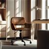 FurnitureR Elegante sedia per ricevimento, con braccioli basso, seduta morbida in pelle scamosciata, altezza regolabile, 360° girevole, sedia a rotelle moderna, ideale per sala attesa, scuola, casa