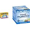 Bonomelli Camomilla Solubile con Melatonina e Magnesio 16 Bustine, Contro Stanchezza e Affaticamento & Tisana Probiotica Sgonfiante, Confezione da 10 Filtri