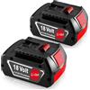 GGiking Batteria di ricambio 6, 0 Ah / 6000 mAh per batteria Bosch 18 V, 2 batterie compatibili per BAT618 BAT618G BAT609G BAT619 BAT619G BAT610G BAT610 con LED (batteria per attrezzi da 18 V)
