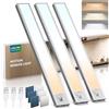 LROLTEF Luce LED Sottopensile Cucina 30CM 2200mAh 3 Temperature Colore 52 LED Sensore di Movimento per Luci - Luce Armadio Lampada Dimmerabile per Cucina Scale Soggiorno Bagno| 3 Pezzi