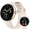 Parsonver Smartwatch Uomo Donna con AMOLED Always On Display, AI ChatGPT, Chiamate Bluetooth, Smartwatch con 120+ Sport Integrato, Monitoraggio Frequenza Cardiaca e Sonno (Oro Champagne, 43 mm)