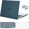 MOSISO Custodia Compatibile con MacBook Pro 14 Cover 2026 2025 2024-2021 M5 A3434 M4 A3112 A3185 A3401 M3 A2918 A2992 M2 A2779 M1 A2442, Rigida Case&Copritastiera&Pellicola&Tipo C, Verde Acqua