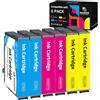 Hookink 604XL Cartucce Compatibili con Cartucce Epson 604 XL Colori per Expression Home XP-2200 XP-2205 XP-3200 XP-4200 Workforce WF-2910DWF WF-2930DWF WF-2935DWF WF-2950DWF, 2C2M2Y