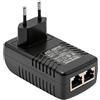 Aicharynic PoE Injector 48 V 0,5 A, spina EU, adattatore Gigabit Ethernet per telecamere IP, telefoni VoIP, punti di accesso wireless, PoE passivo, Plug & Play, portata fino a 100 m