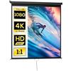 HOMCOM schermo di proiezione da 99 pollici, schermo per videoproiettore, per home cinema, 1:1 4K HD, montaggio a parete o a soffitto, 189 x 7 x 182 cm, nero