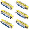 bociloy 6Pcs DB25 25Pin Femmina a Femmina Mini Gender Changer Accoppiatore Adattatore Cavo Seriale Cambio di Genere VGA