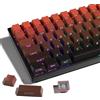 SDYZ XVX Side Print Gradient Red Keycaps, Double Shot PBT Keycaps 60 65 75 100 Percent, Shine Through Custom Key caps Set 136 Keys, OEM Profile for Cherry Gateron MX Switches