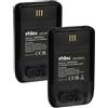 vhbw 2x batteria sostituisce Ascom 490933A, 660497 per telefono fisso cordless (800mAh, 3,7V, Li-Ion) nero