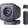 TOALLIN Webcam Wireless per PC, HD 1080P, Fotocamera per Computer con Connettività Wireless per Videoconferenze/Streaming Live/Videochiamate Online