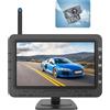 Hikity Digitale Wireless Telecamera Retromarcia Con Monitor 4,3 Pollici Schermo Telecamera Posteriore Impermeabile IP68 Visione Notturna Linee Guida DIY Compatto per Camper, Camion, Autobus, Furgoni