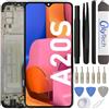 OnlyTech - Schermo LCD completo con telaio assemblato di ricambio per Samsung Galaxy A20S (SM-A207F) con kit di riparazione 15 Strumenti
