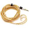Linsoul Tripowin Zonie 16 Core Cavo placcato argento Cavo per cuffie SPC (Recessed 2pin-3.5mm, Oro)