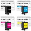 LeciRoba MX-C30NT MXC30NT - Cartucce toner di ricambio per MXC30NT MXC30NTB MXC30NTC MXC30NTM MXC30NTY per Sharp MX-C250F C300P C300W C301W C303W C304W C305W C306W (confezione da 4)
